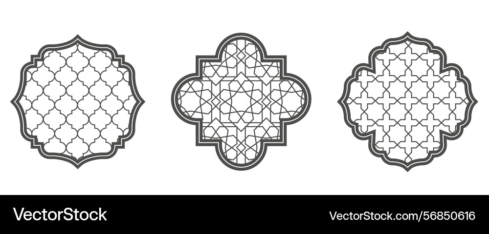 Ramadan window with pattern arabic architecture Ramadan window with pattern arabic architecture Vector Image