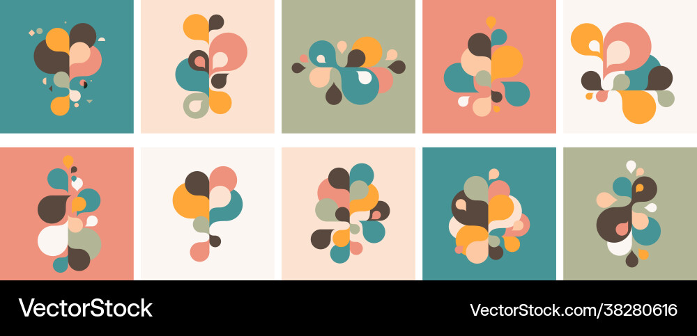 Set abstract modern graphic elements and forms Set abstract modern graphic elements and forms vector image