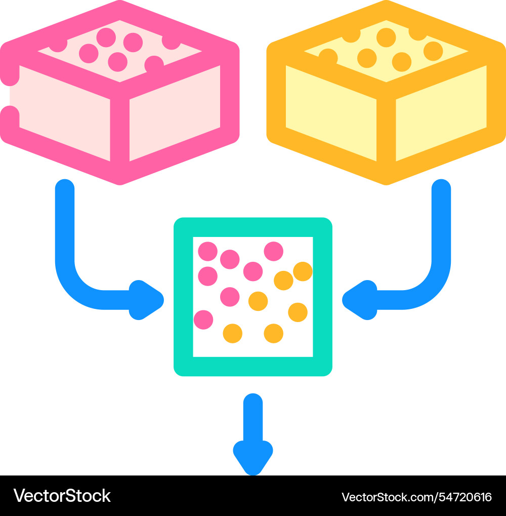 Training data machine learning color icon Vector Image