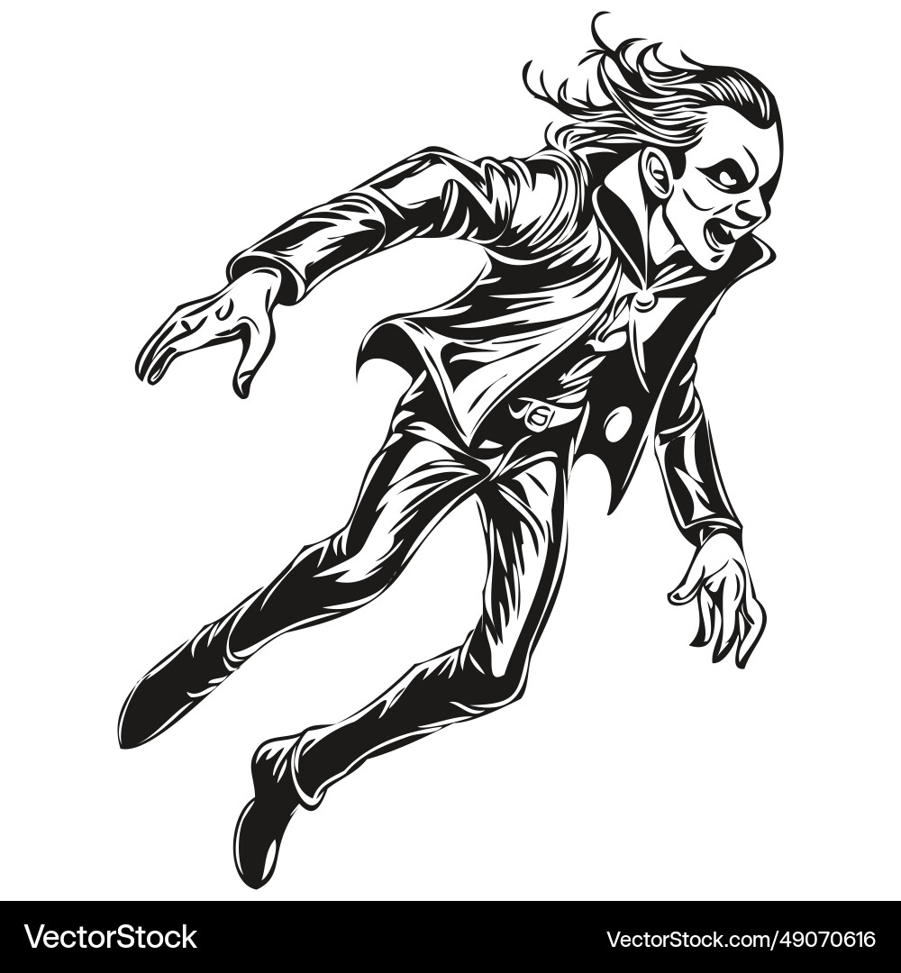 Transparent image of a vampire reflection Transparent image of a vampire reflection Vector Image