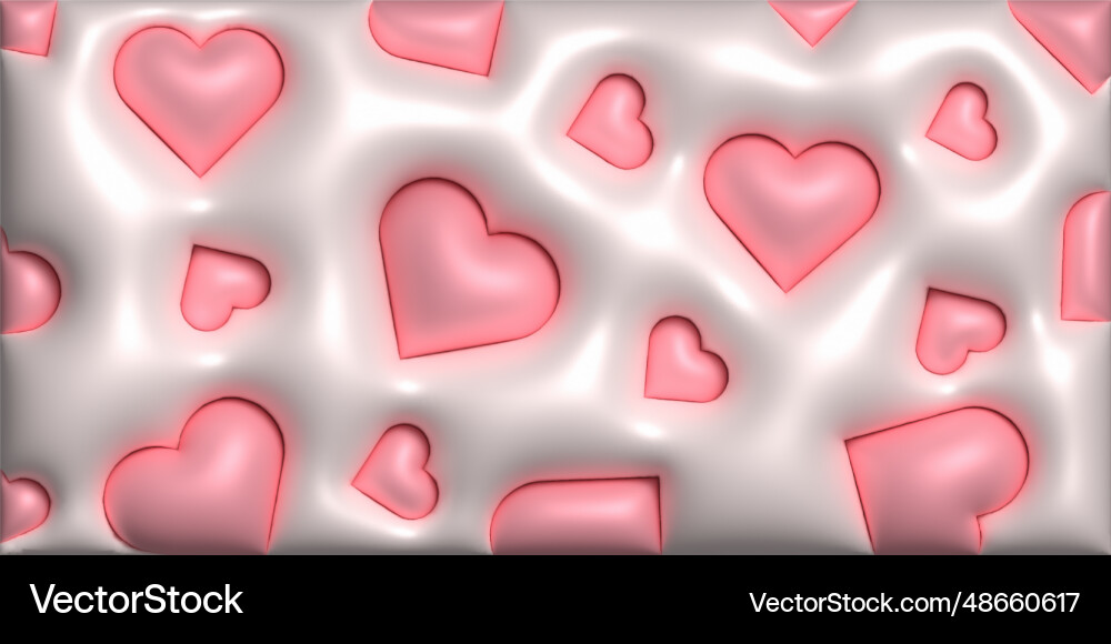 3d hearts Royalty Free Vector Image - VectorStock