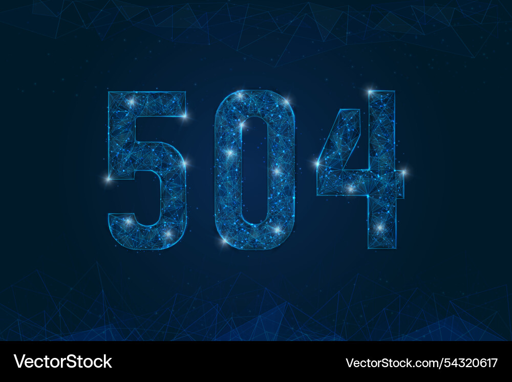 Abstract isolated blue image of http error 504 Abstract isolated blue image of http error 504 vector image