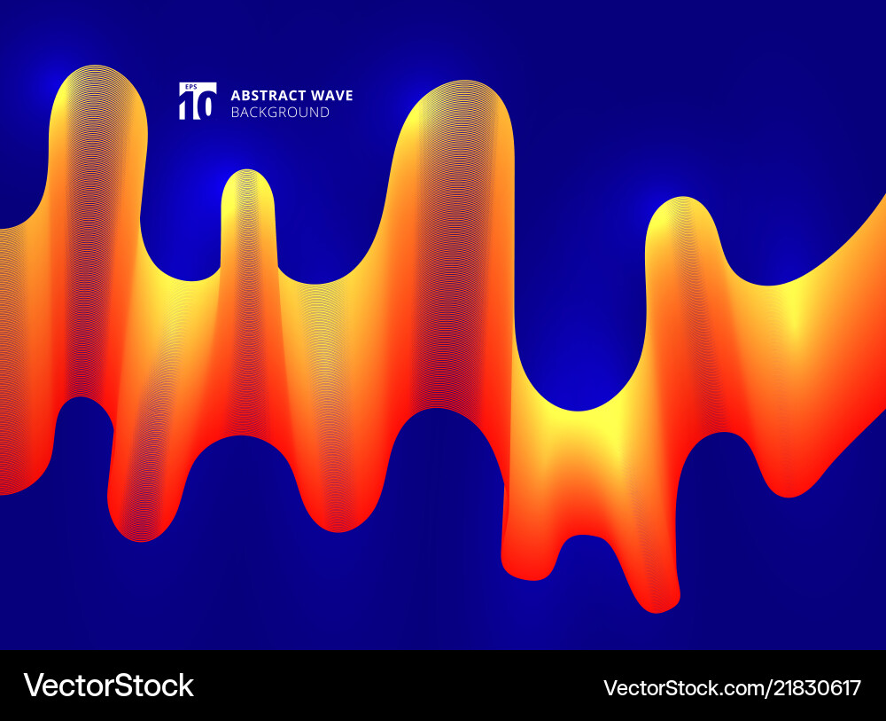 Abstract yellow and red wave lines smooth curve Abstract yellow and red wave lines smooth curve vector image