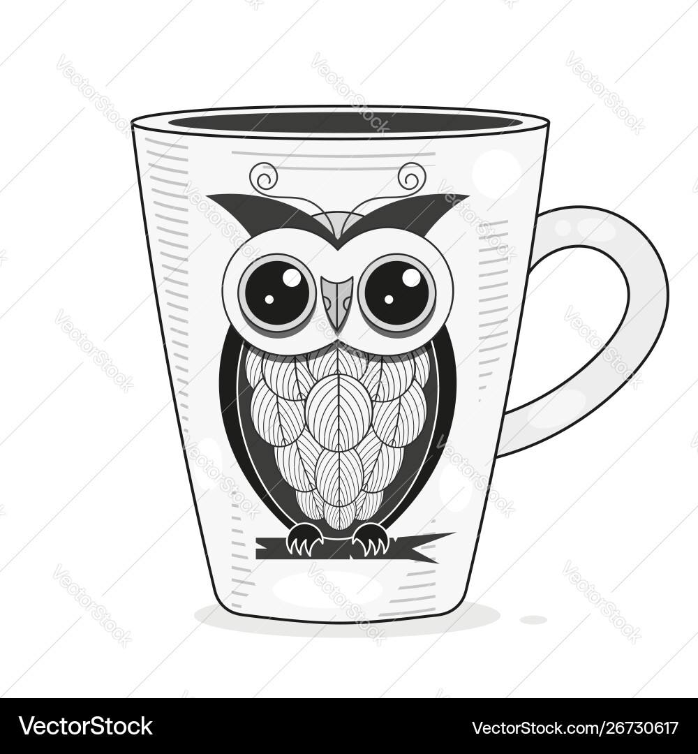 Bird owl with feathers on a tree branch design Bird owl with feathers on a tree branch design Vector Image
