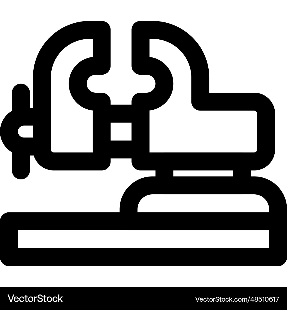 Clamping mechanism designed to hold object Vector Image
