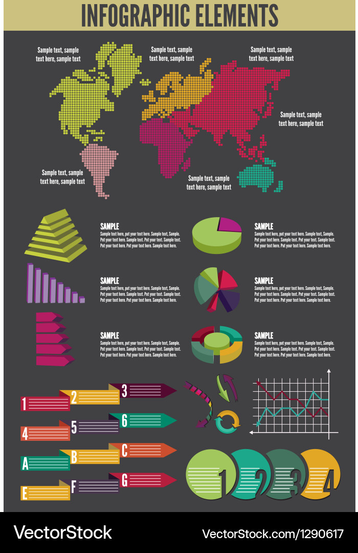 Data and Chart Elements vector image