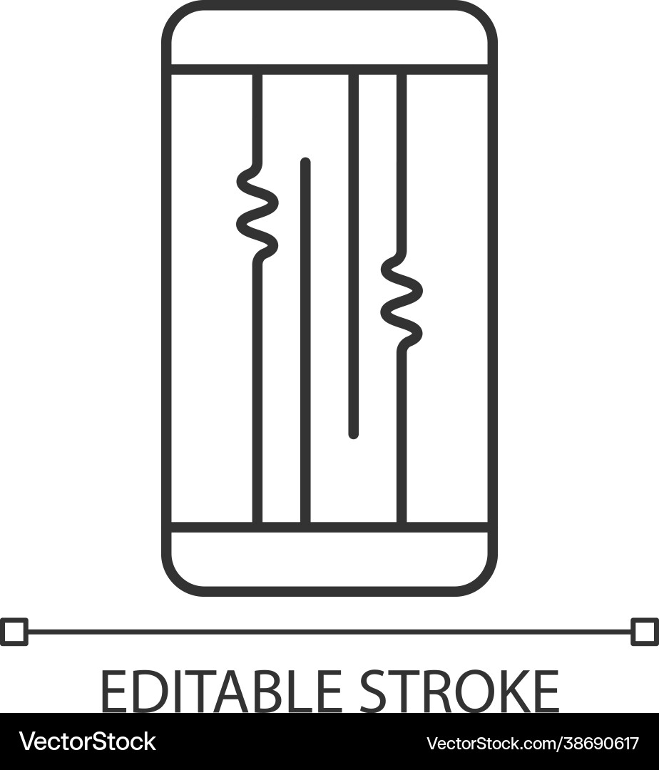 Display or lcd issues linear icon Display or lcd issues linear icon vector image