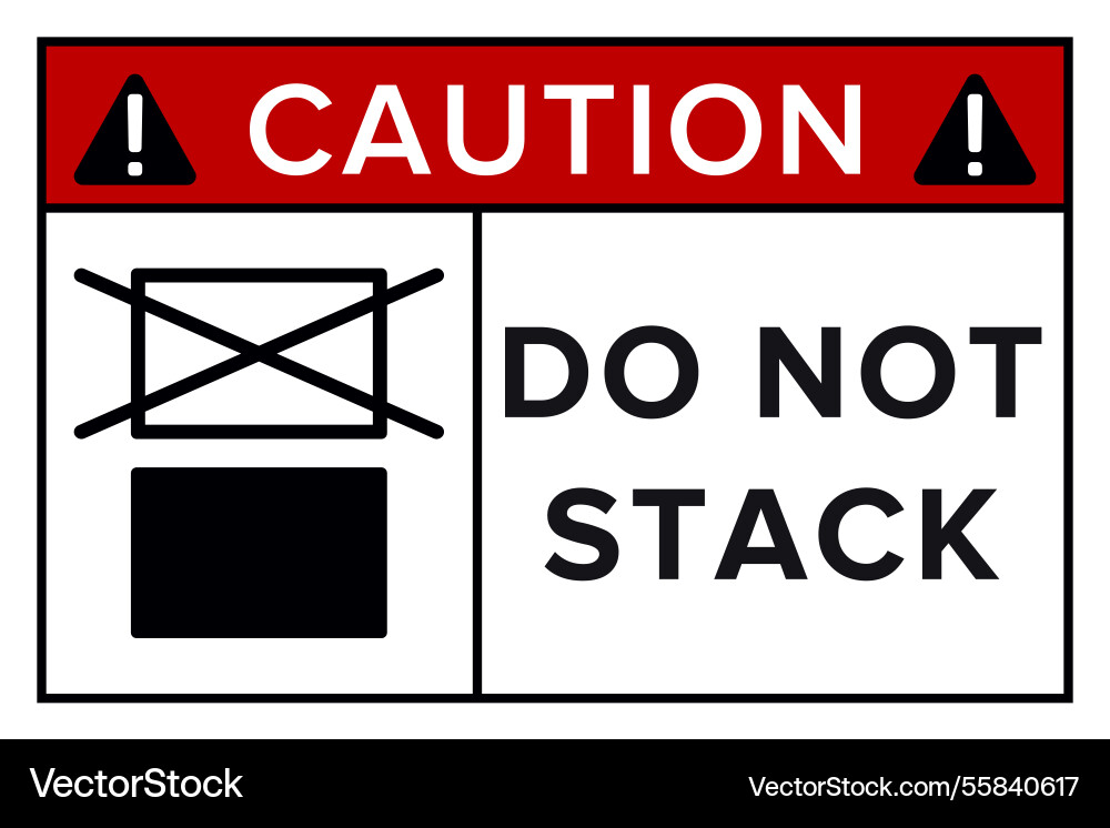 Do not stack packaging symbol sign and label Vector Image