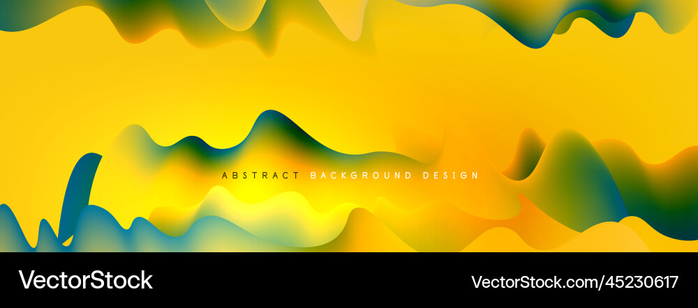 Dynamic liquid waves abstract background Vector Image