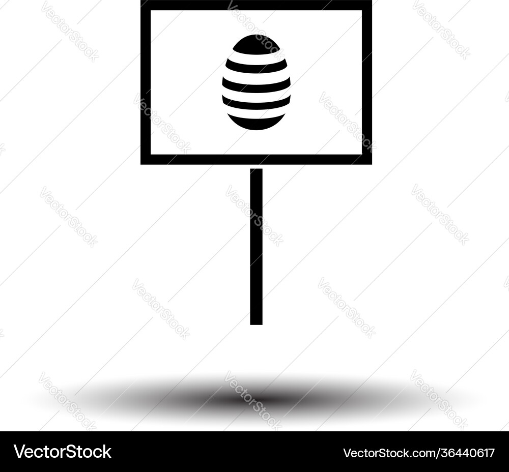 Easter pointer with egg icon vector image