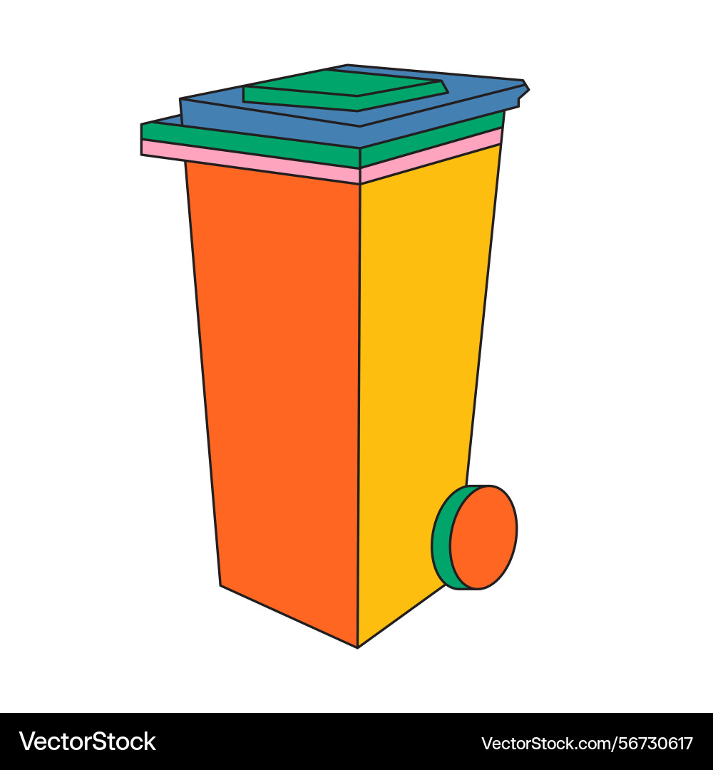 Garbage with outline unique design Vector Image