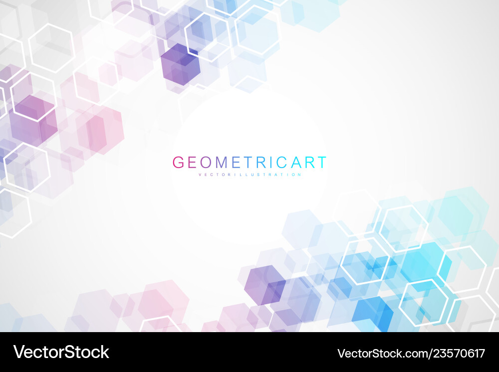 Hexagonal abstract background big data Hexagonal abstract background big data vector image