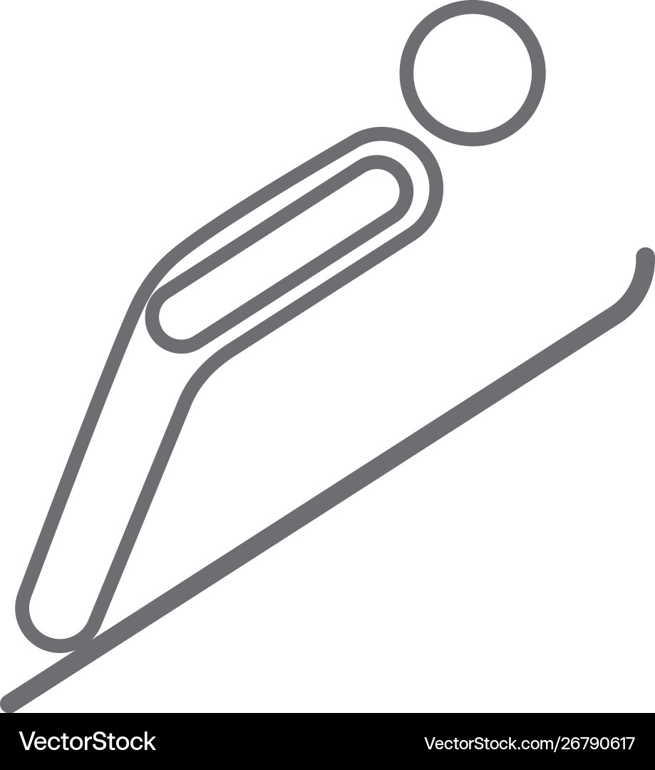 Sky jumping icon simple element from map Vector Image