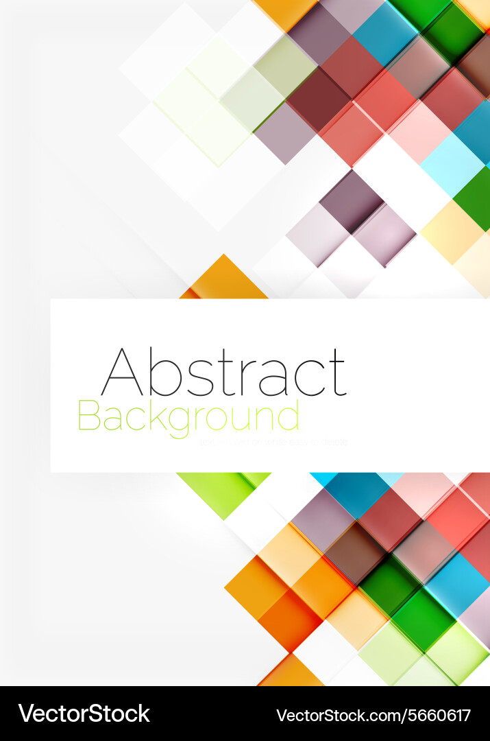 Square shape mosaic pattern design universal Vector Image