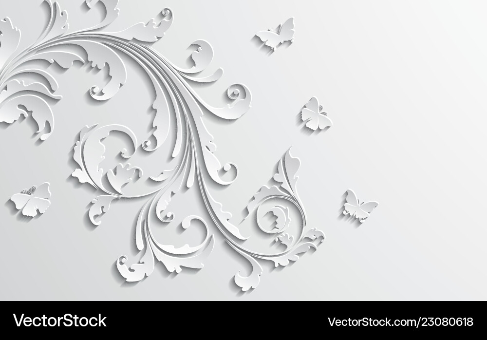 Abstract floral background with paper flowers Abstract floral background with paper flowers vector image