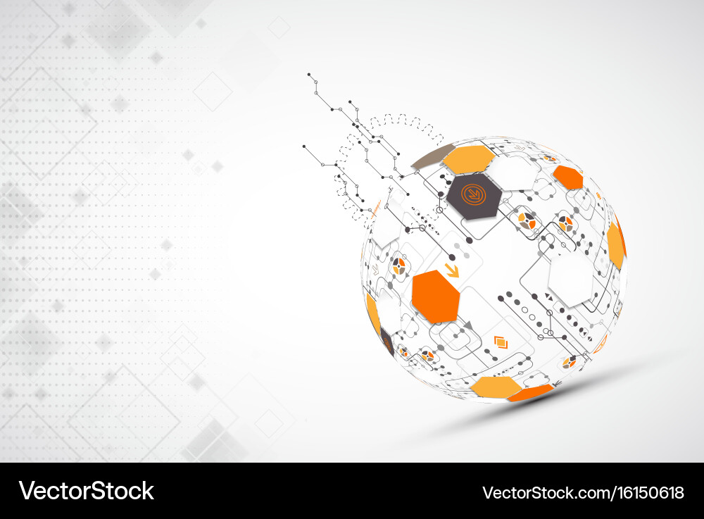 Abstract Network Globe Background vector image