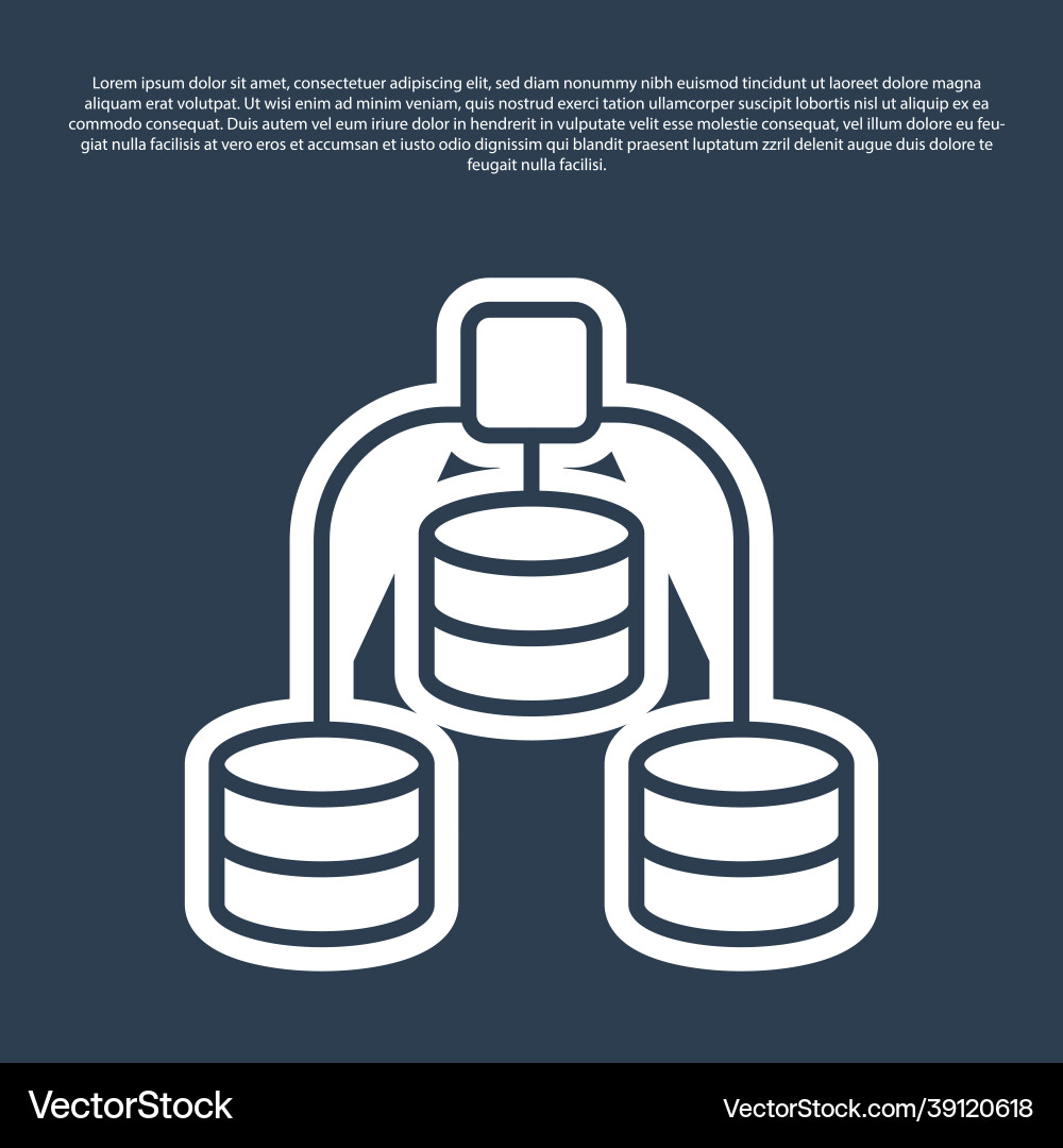 Blue line server data web hosting icon isolated Blue line server data web hosting icon isolated Vector Image