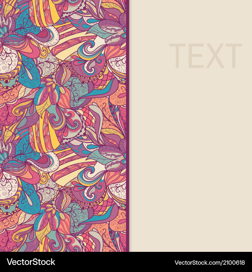 Border with abstract hand-drawn pattern vector image