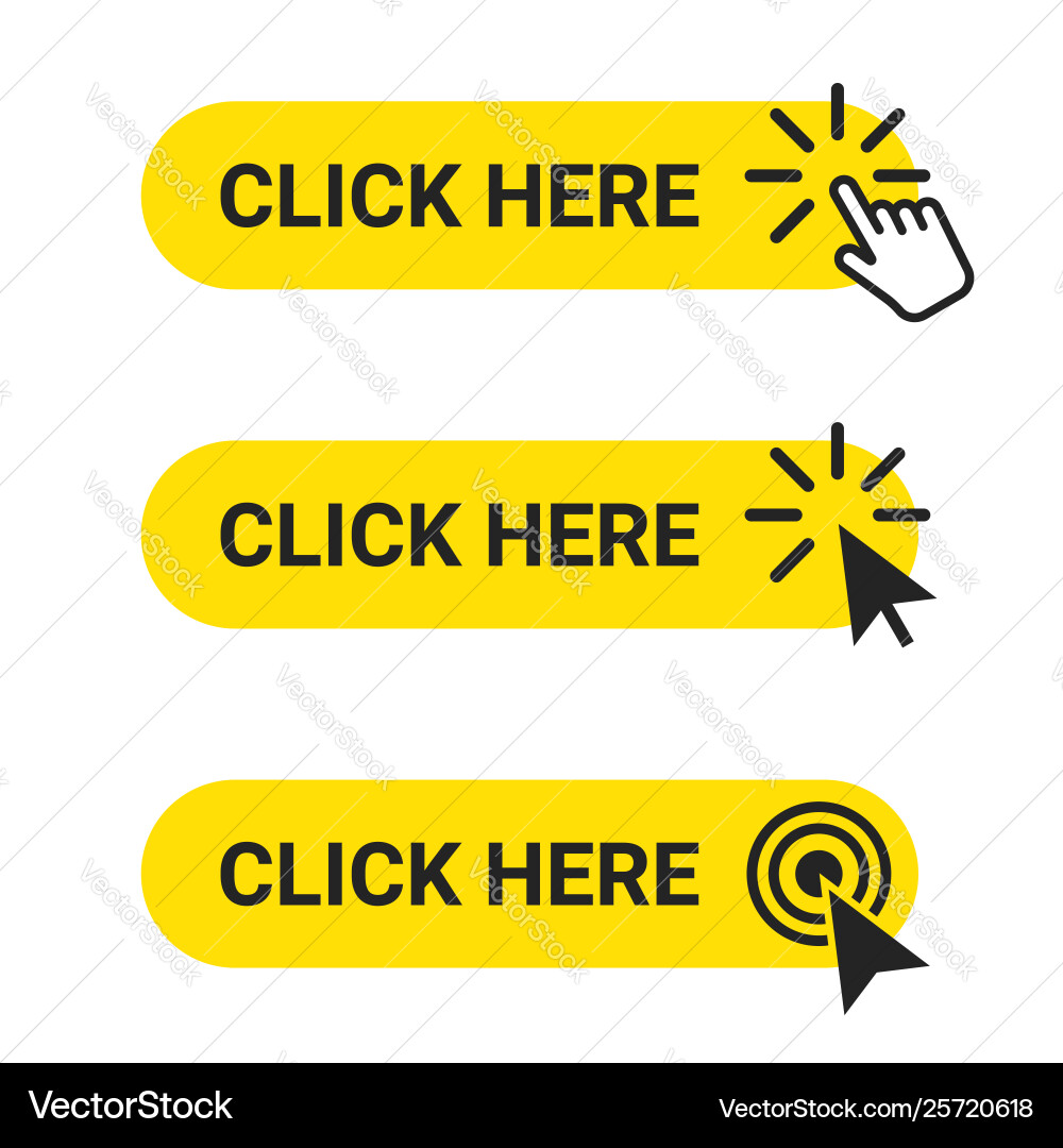 Click Here Web Buttons vector image