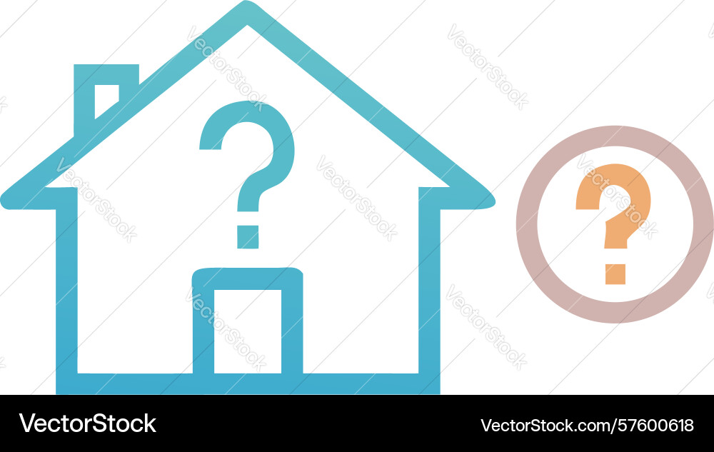 Complex housing issues icon addressing multiple vector image