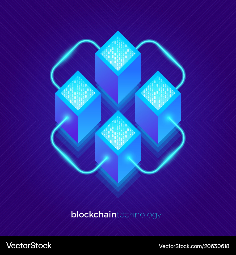 Cryptocurrency data abstract design vector image