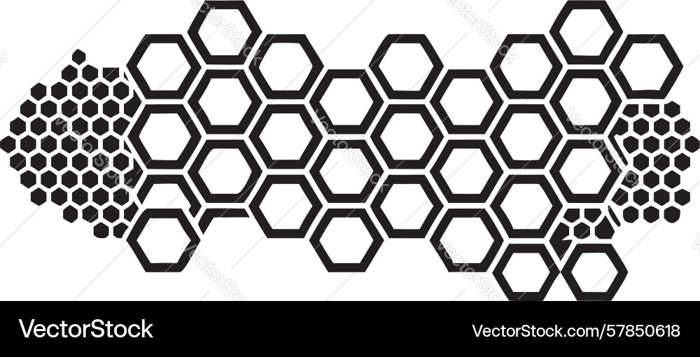 Dark honeycomb abstract geometric pattern design Vector Image