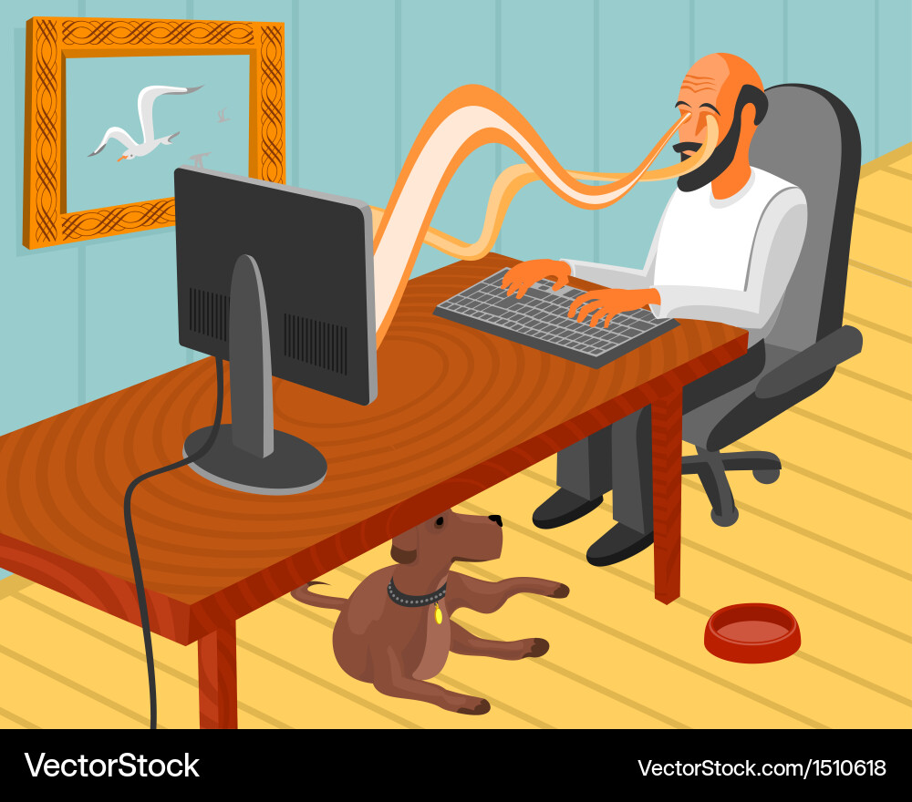 Depending on the computer vector image
