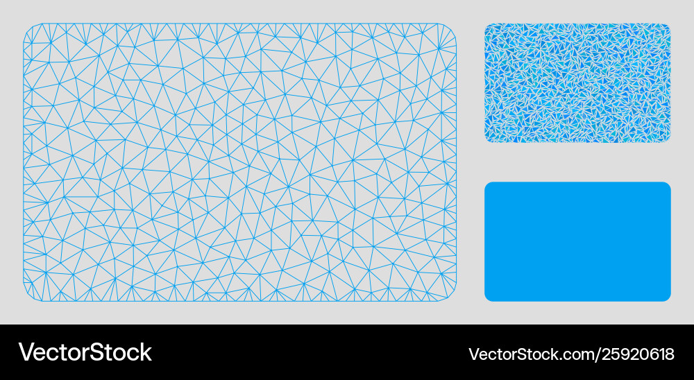 Filled rectangle mesh wire frame model Vector Image