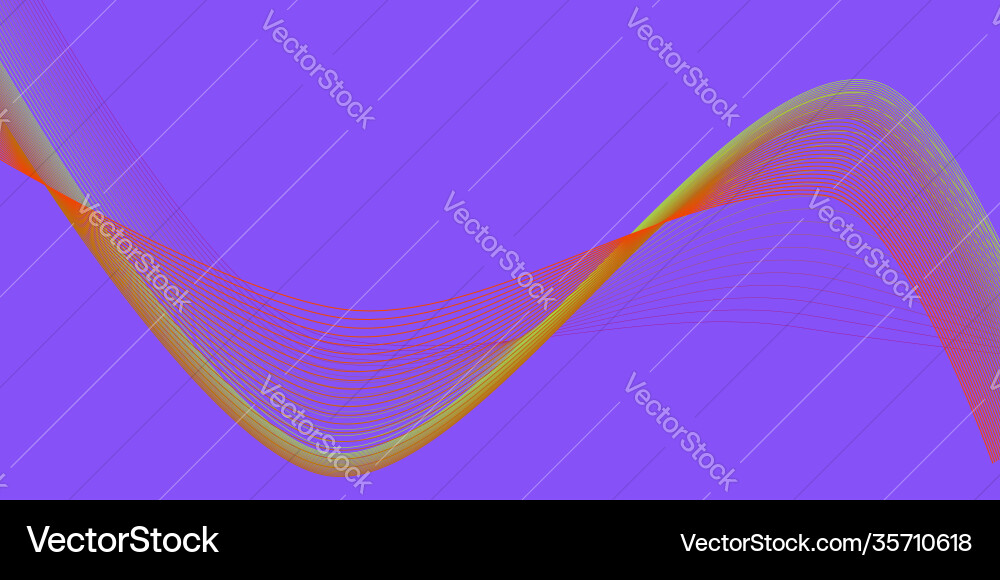 Gradient wave abstract line background colorful Vector Image