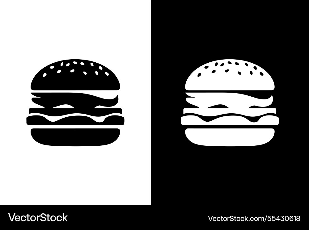 Hamburger icon on black and white Hamburger icon on black and white vector image