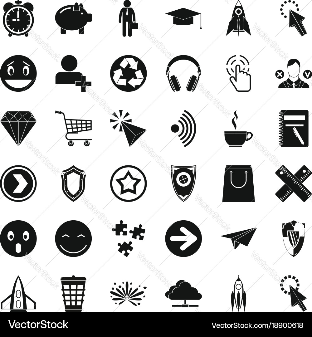 Helpdesk icons set simple style Vector Image