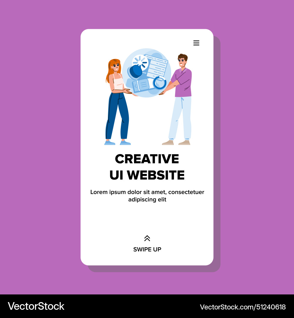 Interface creative ui website Vector Image