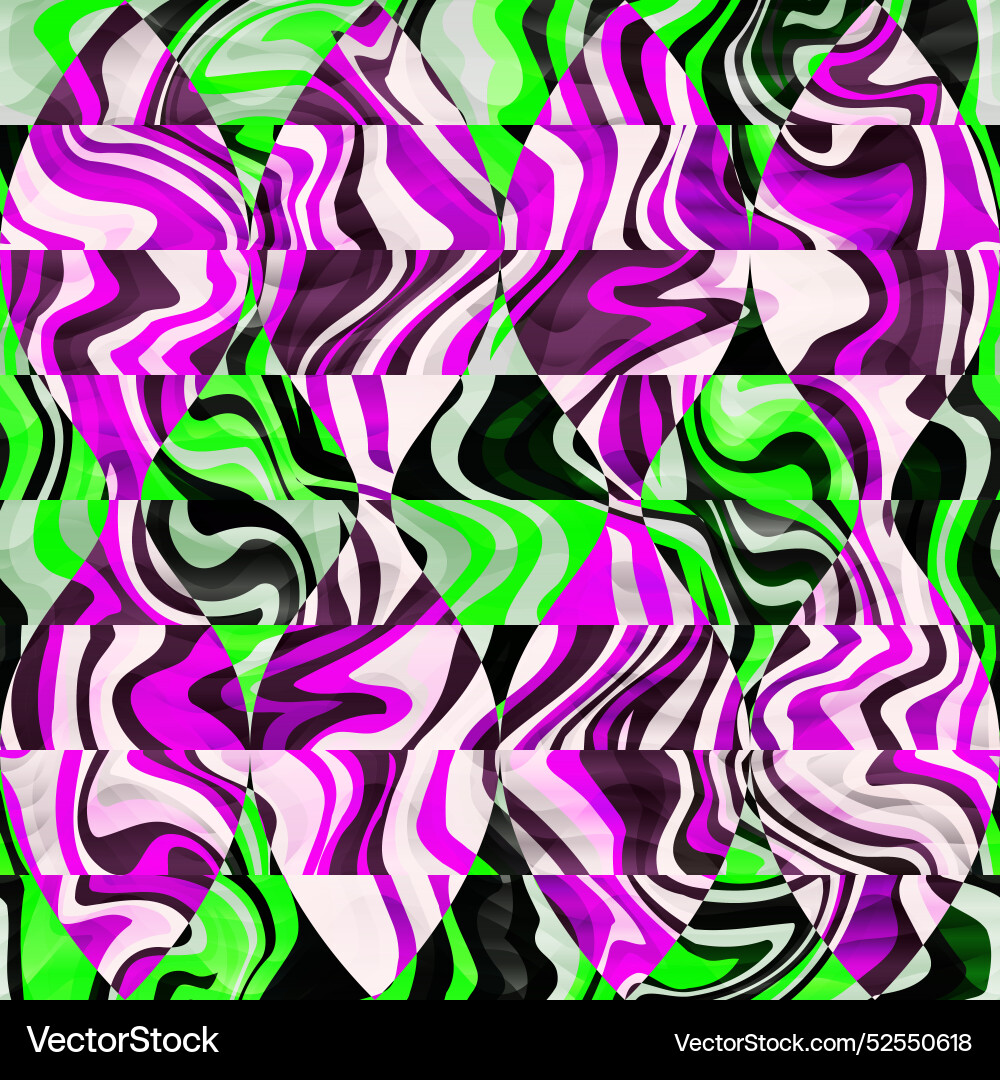 Psychedelic grid seamless pattern vector image