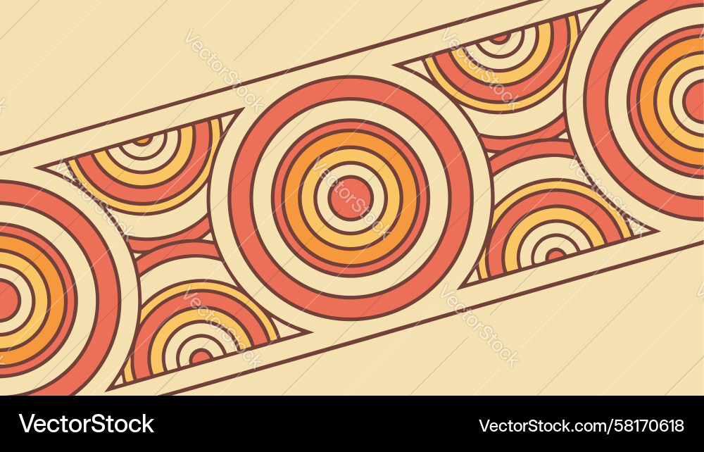 Retro Interlocking Circles Pattern Vector Image
