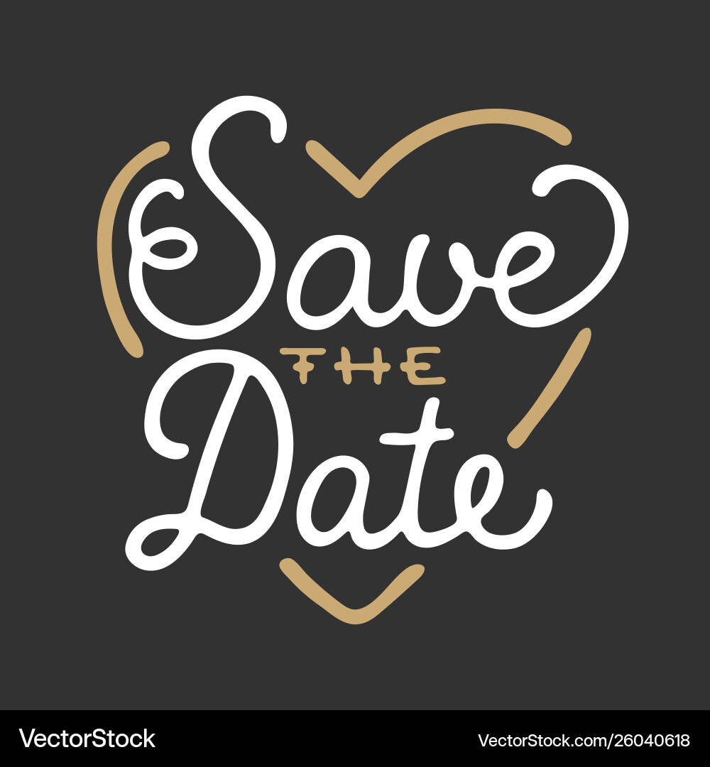 Save date in heart shape invite card template Save date in heart shape invite card template Vector Image