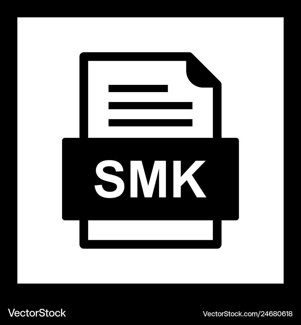 Smk file document icon vector image