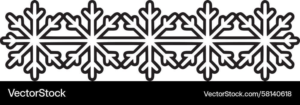 Snowflake Border Pattern Vector Image