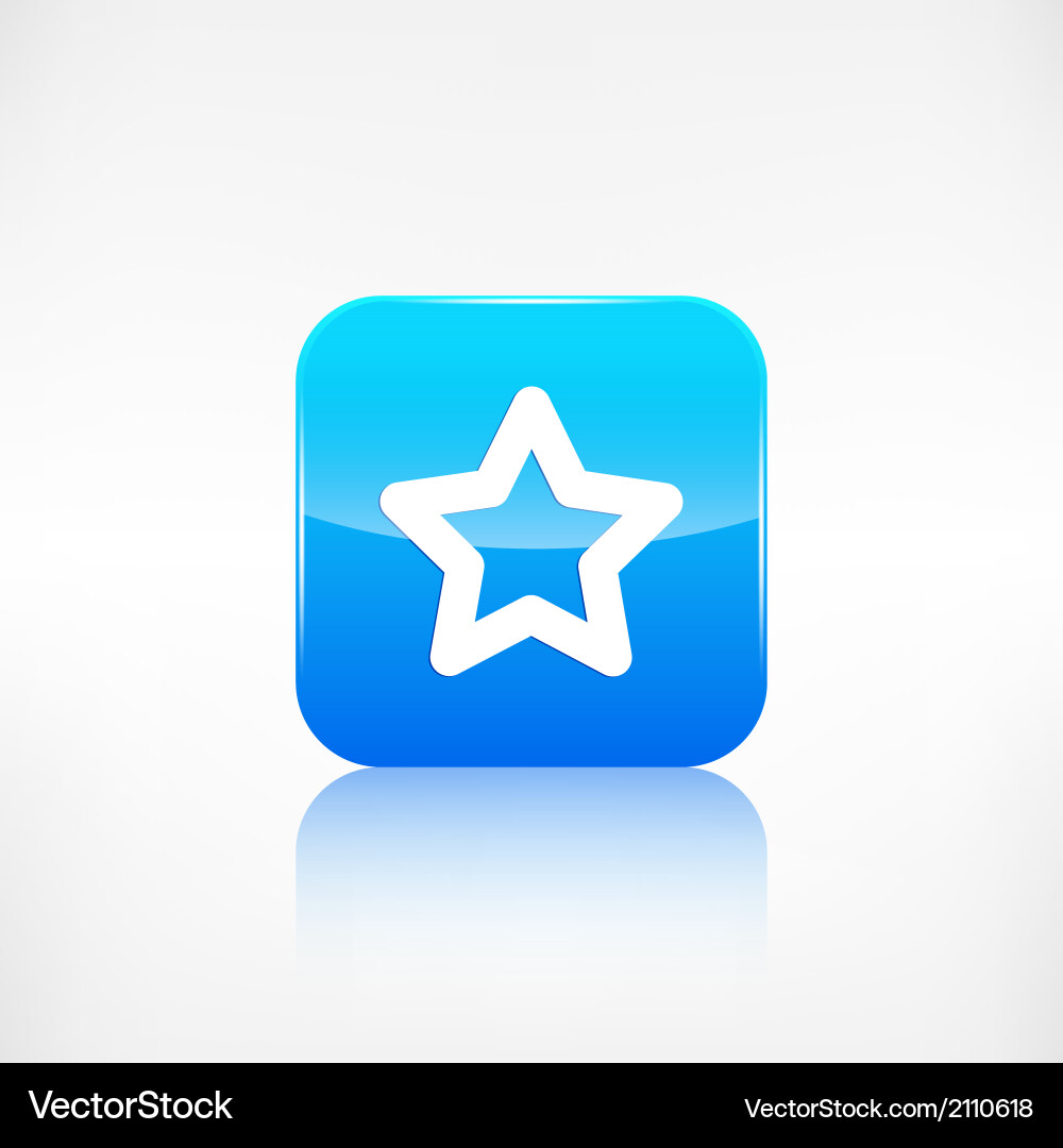Star favorite sign web icon application button Vector Image