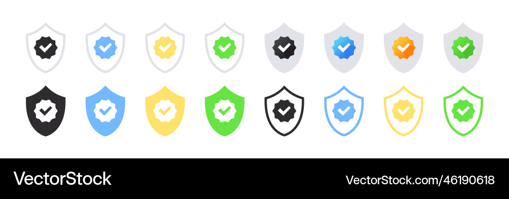 Verification check marks profile Verification check marks profile vector image