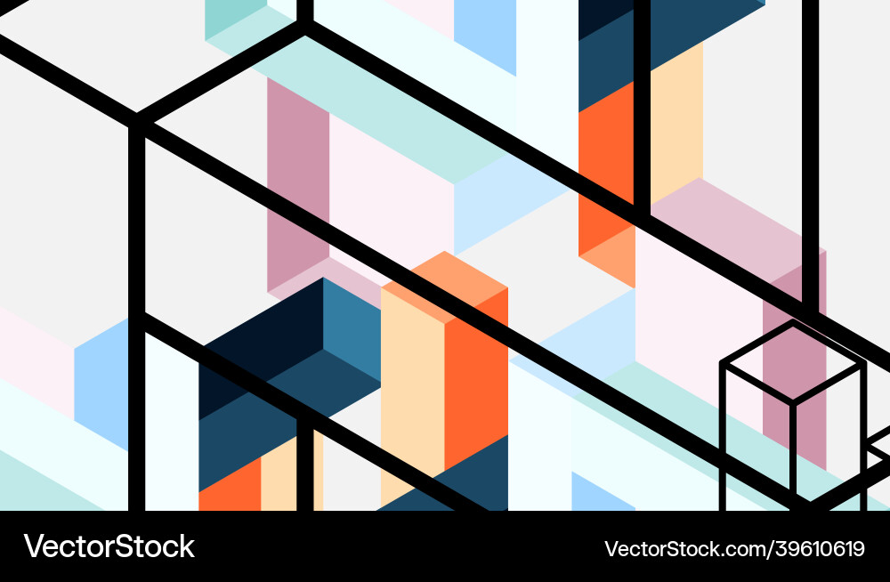Abstract background 3d cubes cubic elements Abstract background 3d cubes cubic elements vector image
