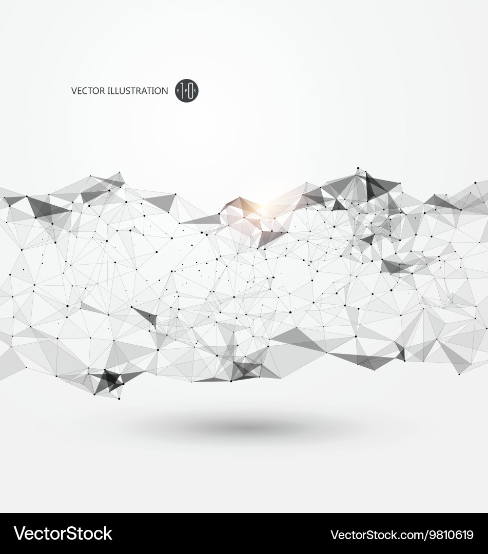 Abstract graphic consisting of points lines vector image