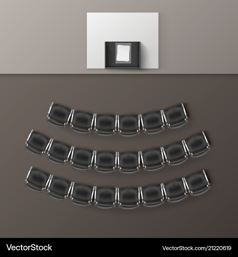 Audience auditorium empty college lecture Audience auditorium empty college lecture vector image