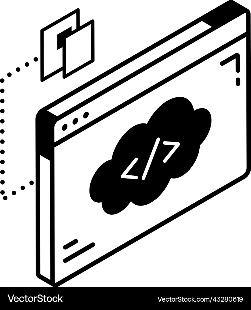 Cloud coding vector image