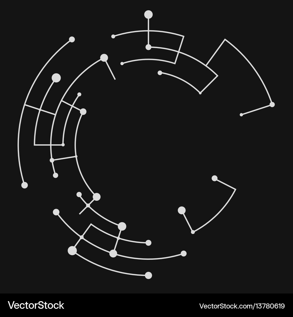 Digital Circuit Network vector image