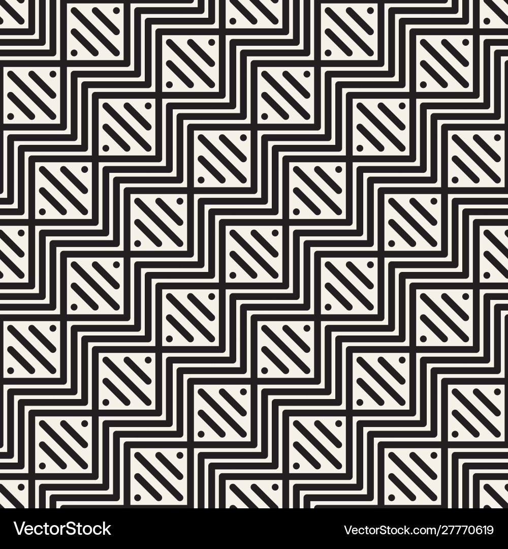 Geometric Zigzag Lattice Pattern vector image