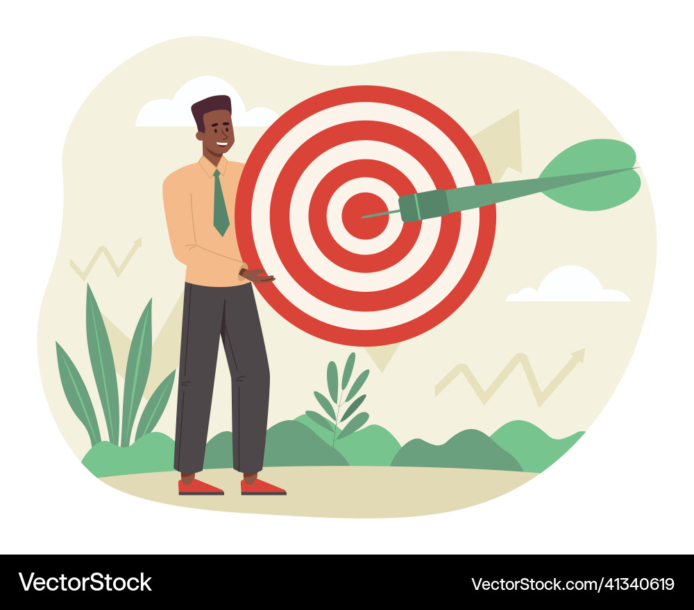 Man with target Man with target vector image
