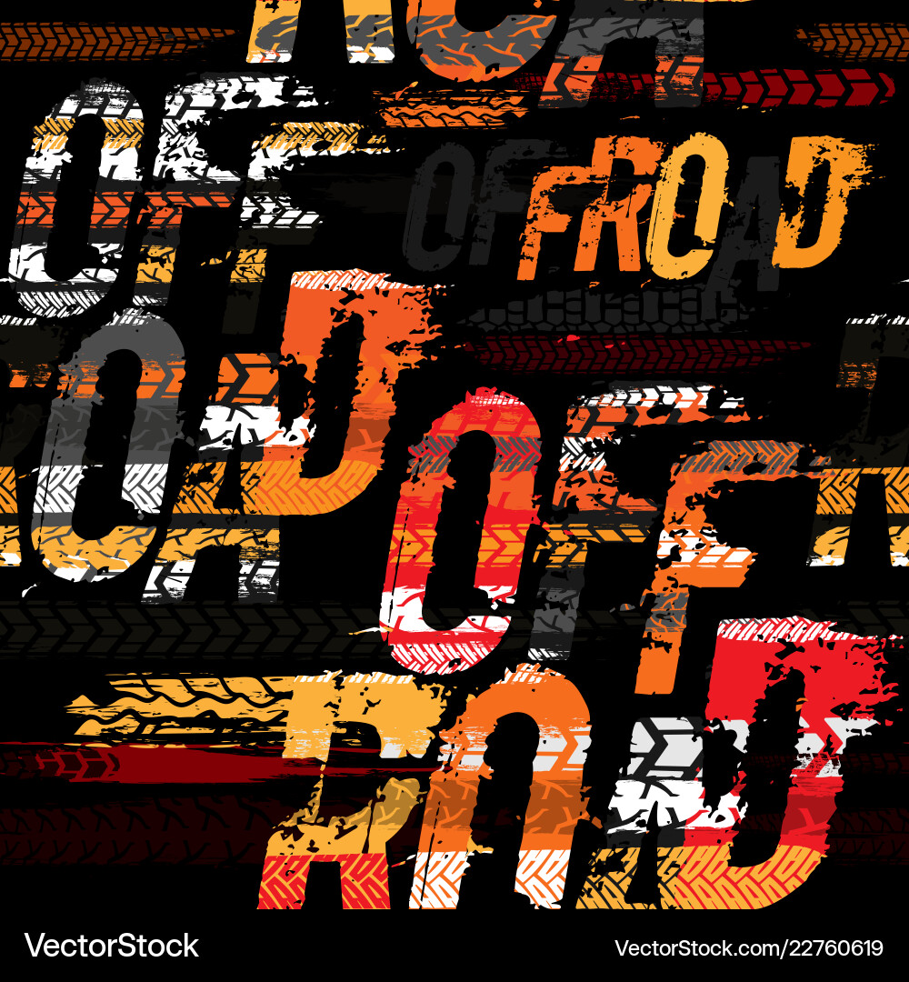 Offroad seamless pattern Royalty Free Vector Image