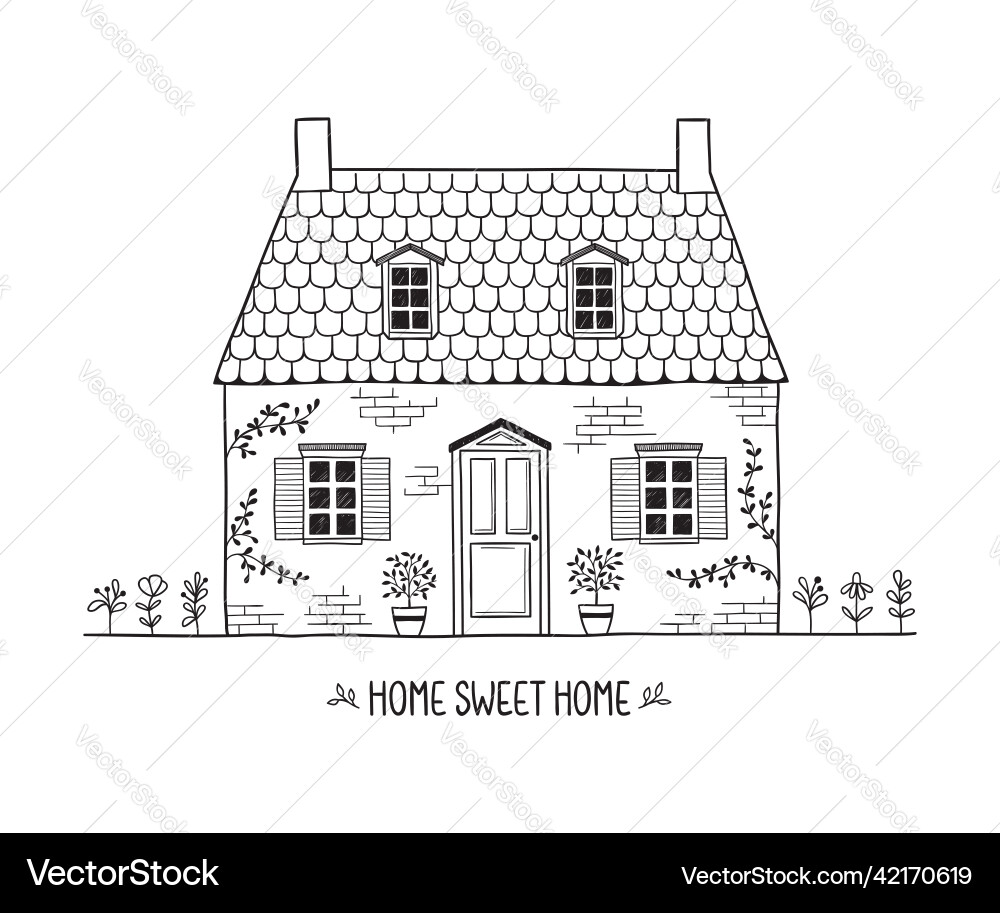 Sweet home vector image