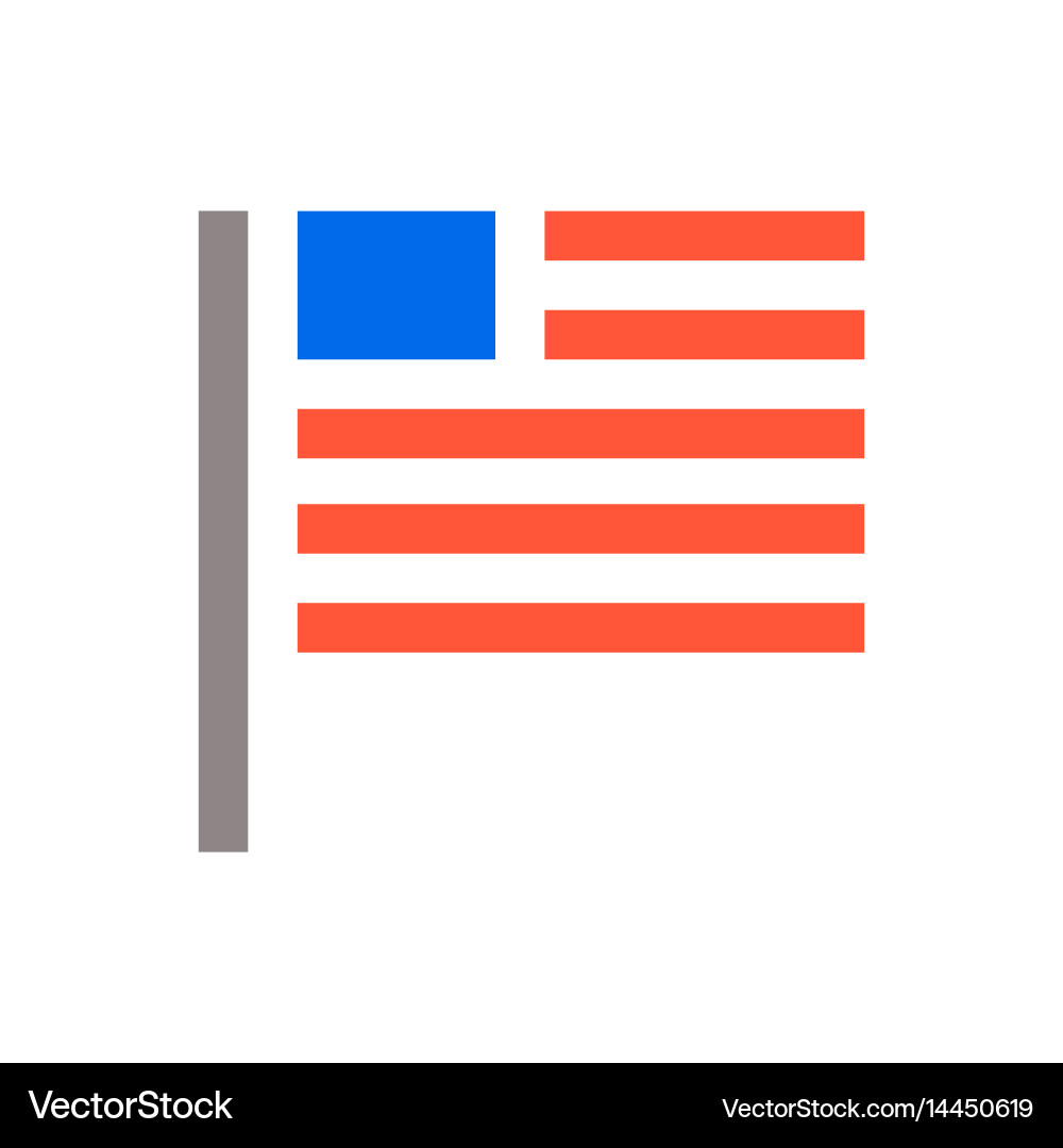 USA Flag Icon - Minimal vector image