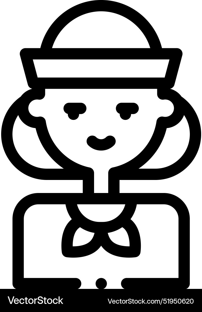 Captain icon thin linear style design isolated Captain icon thin linear style design isolated vector image